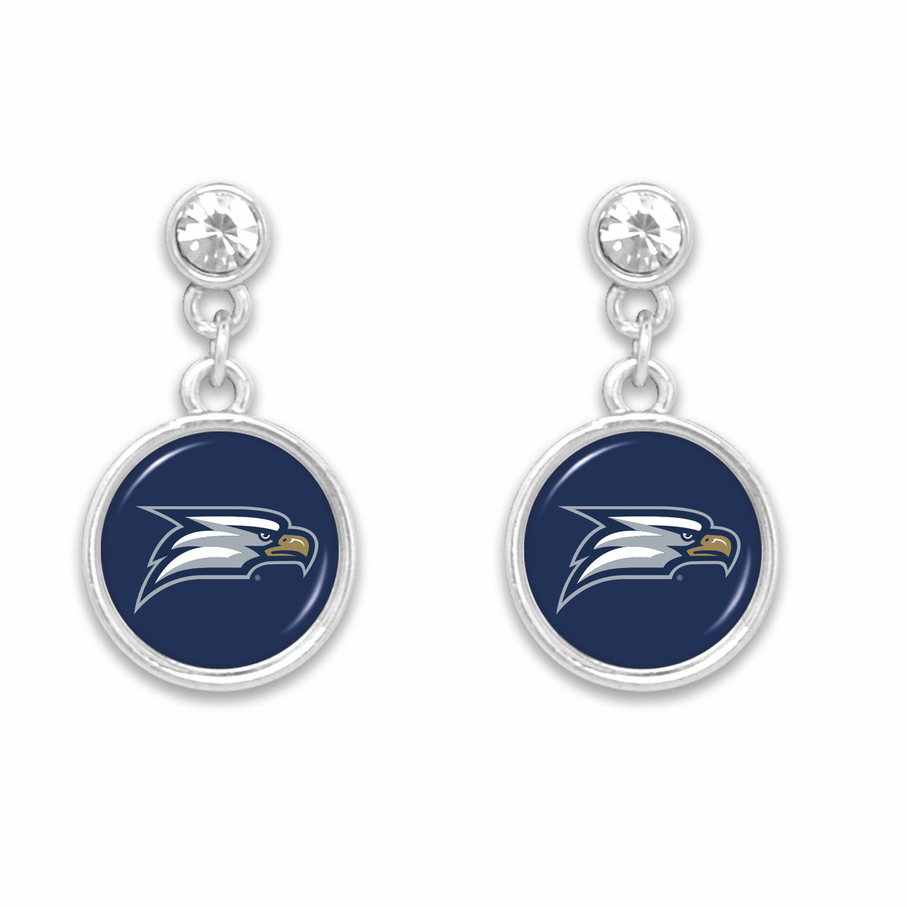 Georgia Southern Eagles Lydia Silver Earrings