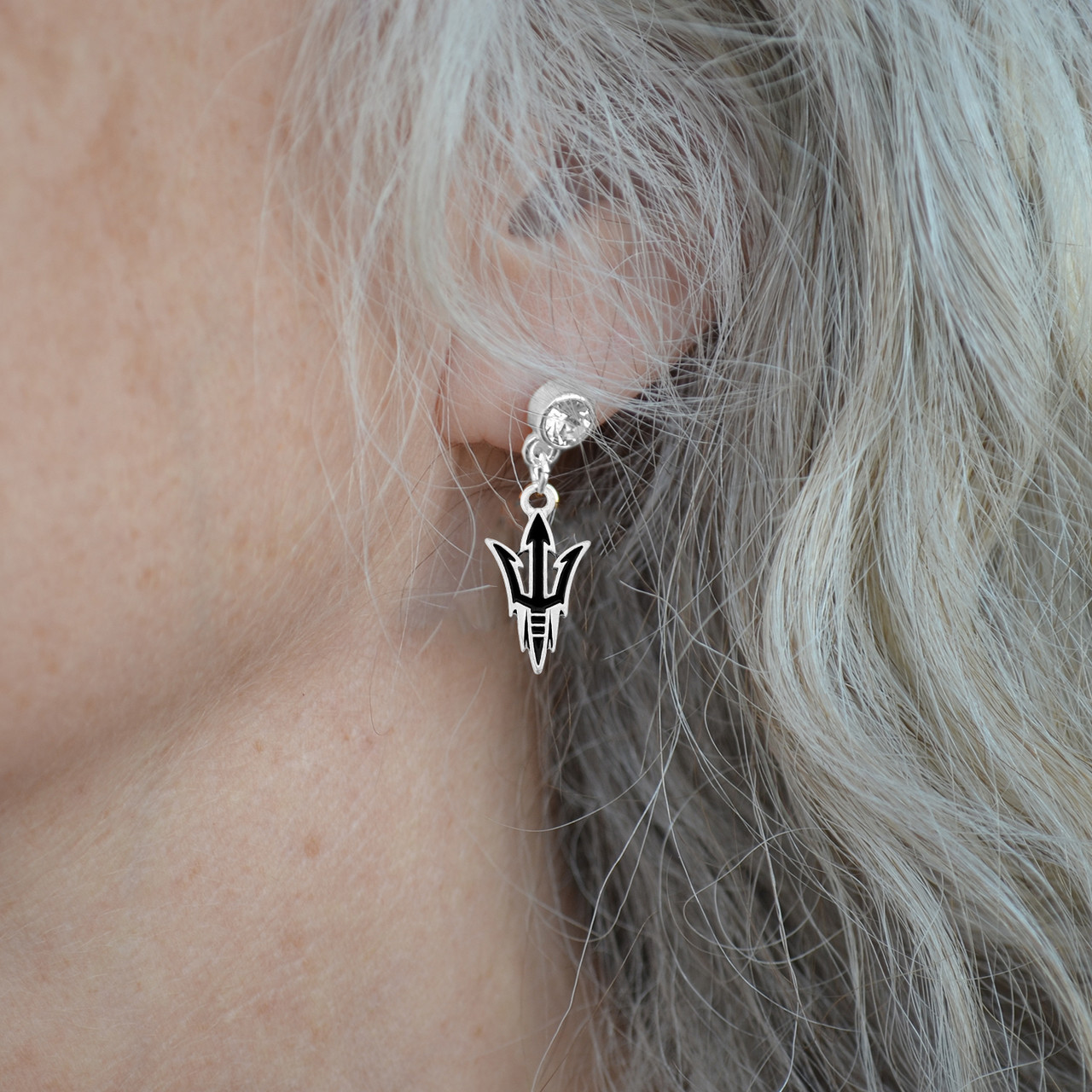 Arizona State Sun Devils Lydia Silver Earrings