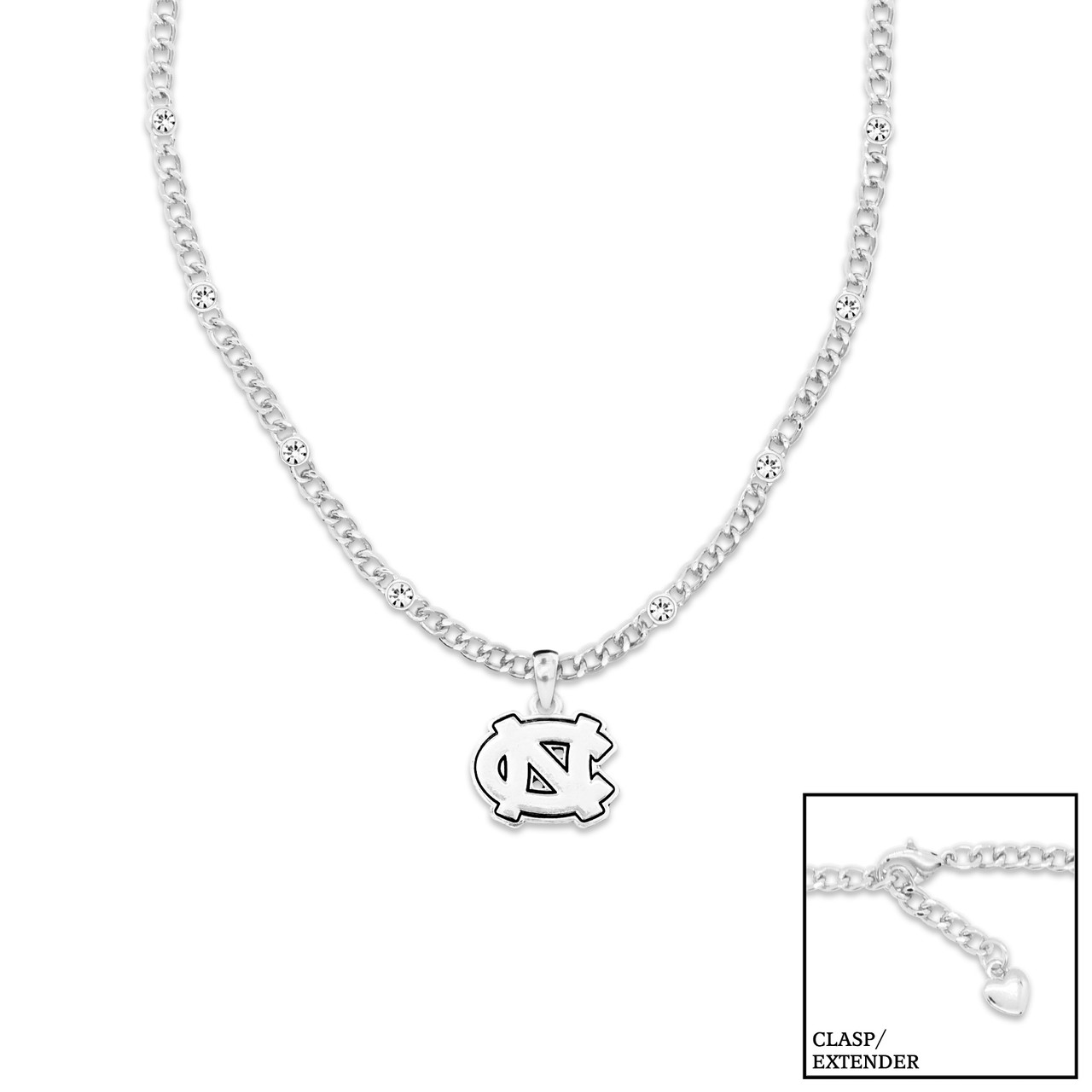 North Carolina Tar Heels Lydia Silver Necklace