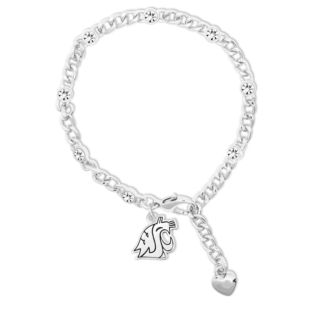 Washington State Cougars Lydia Silver Bracelet