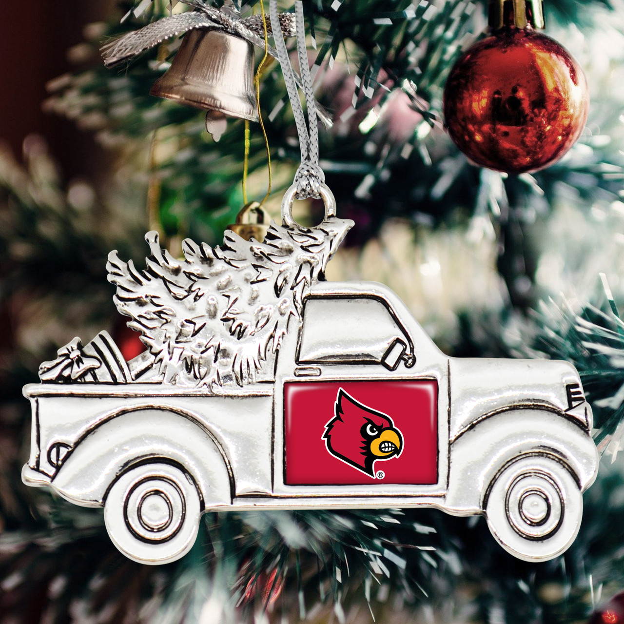 Louisville Cardinals Vintage Truck Ornament