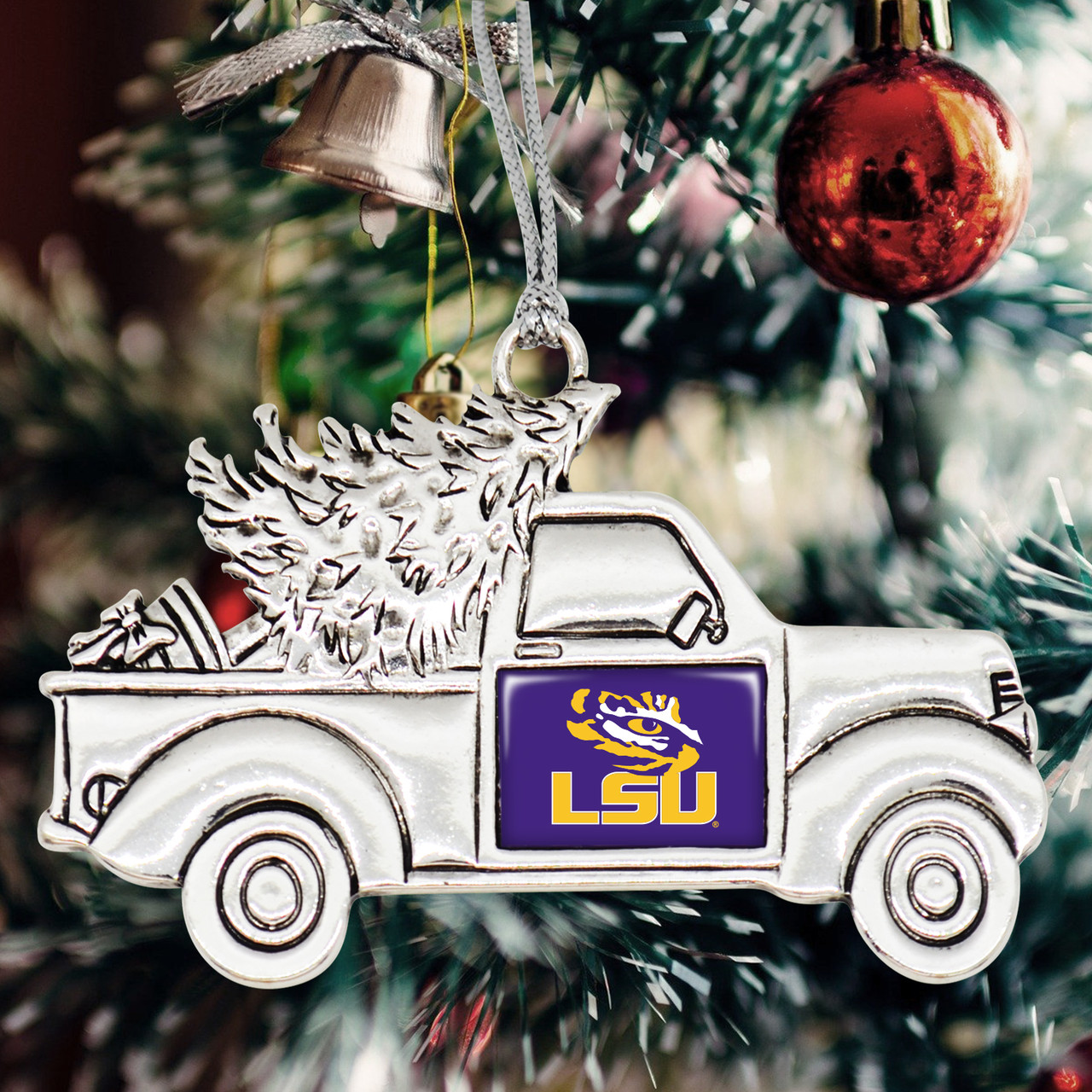 Louisiana State Tigers Vintage Truck Ornament