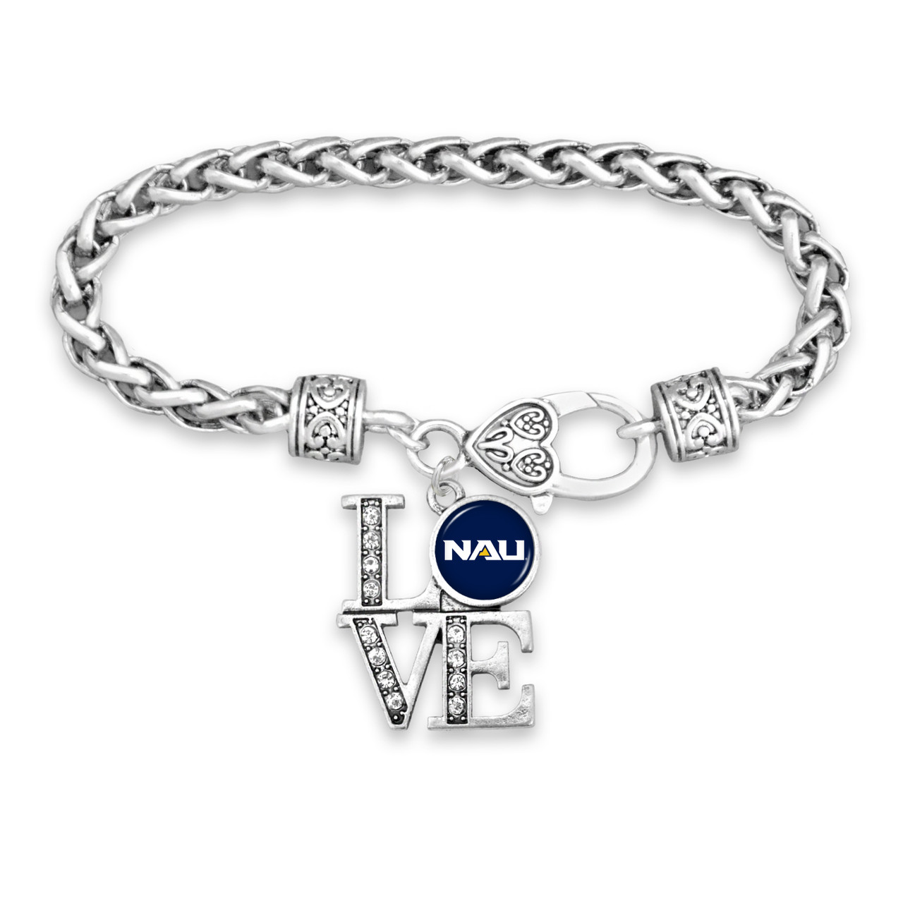 Northern Arizona Lumberjacks LOVE Crystal Bracelet