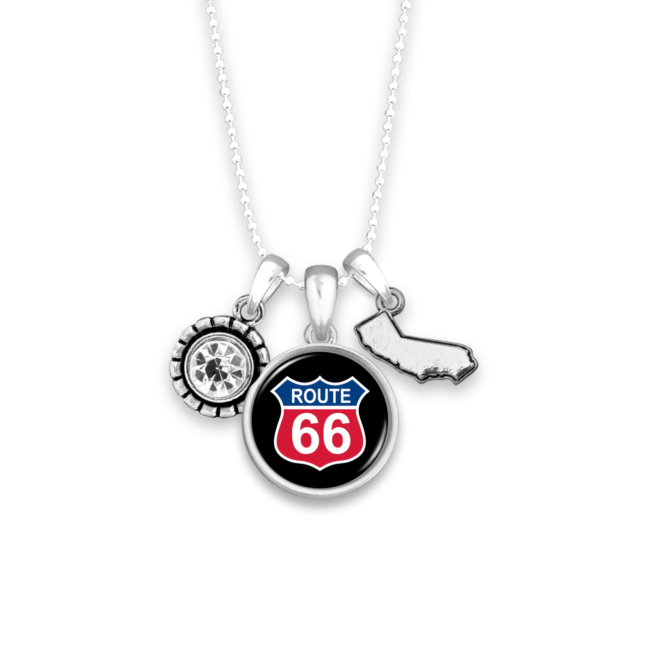 Route 66 Home Sweet School Necklace - California