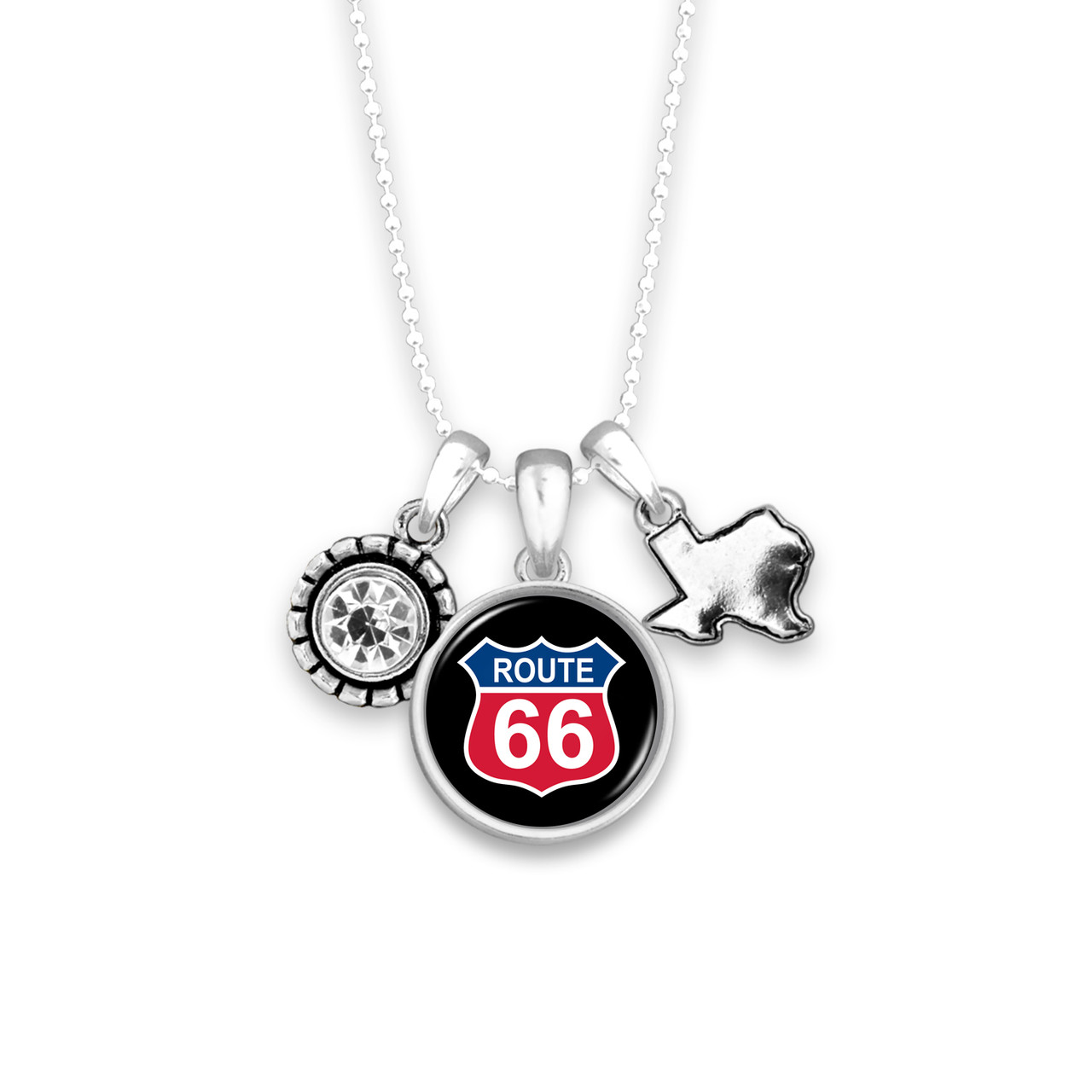 Route 66 Home Sweet School Necklace - Texas