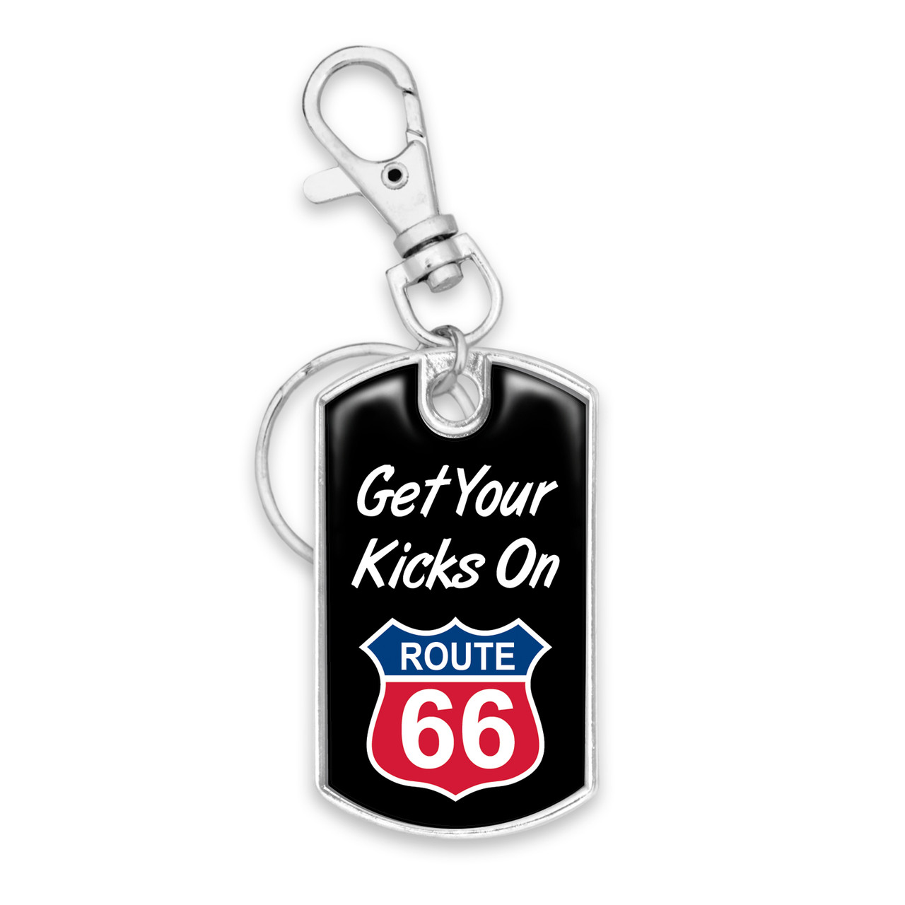Route 66 Dogtag Keychain