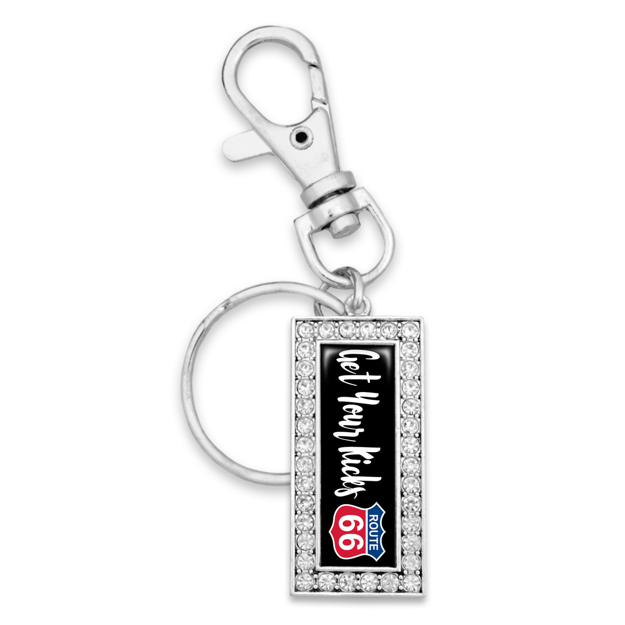 Route 66 Script Keychain