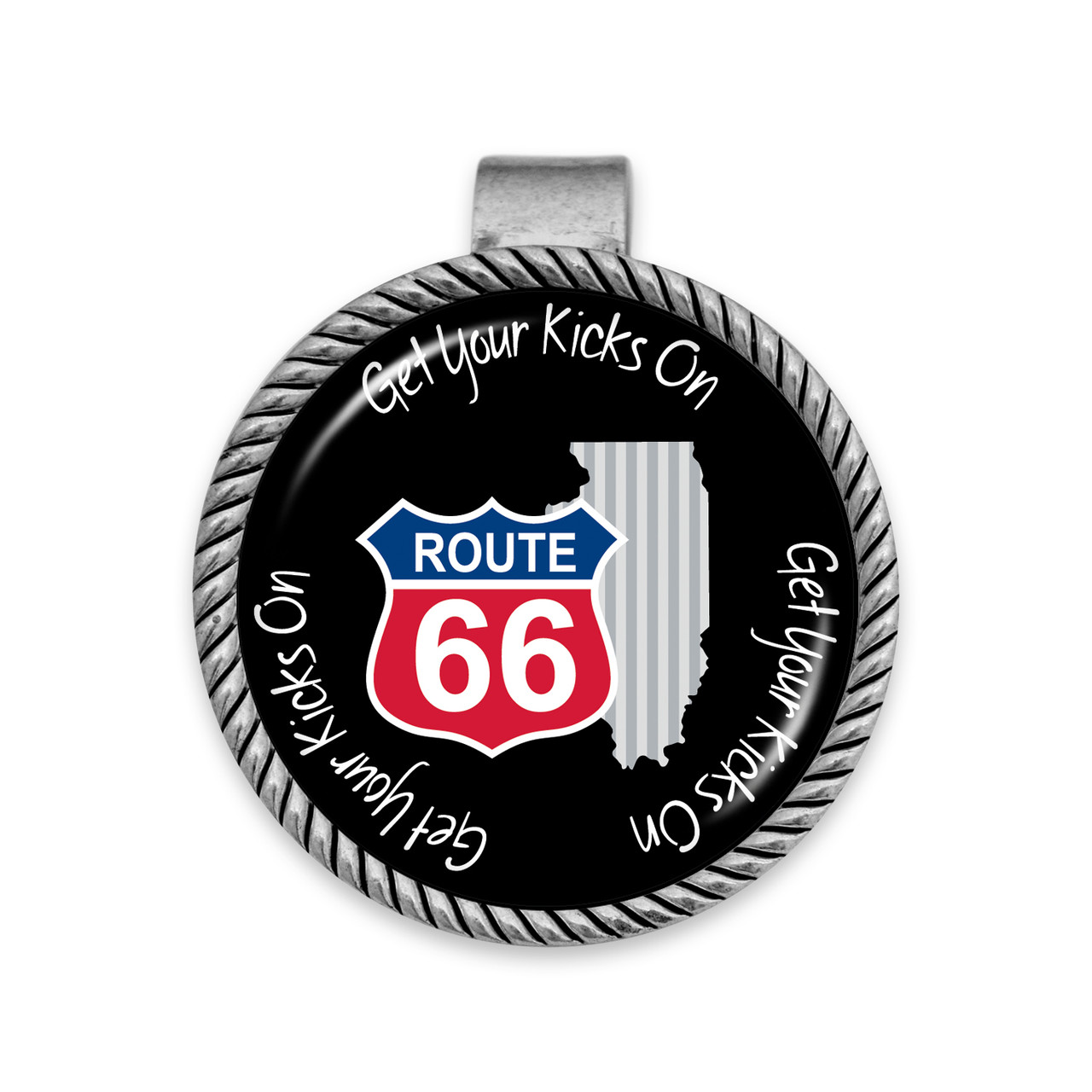 Route 66 Visor Clip State - Illinois
