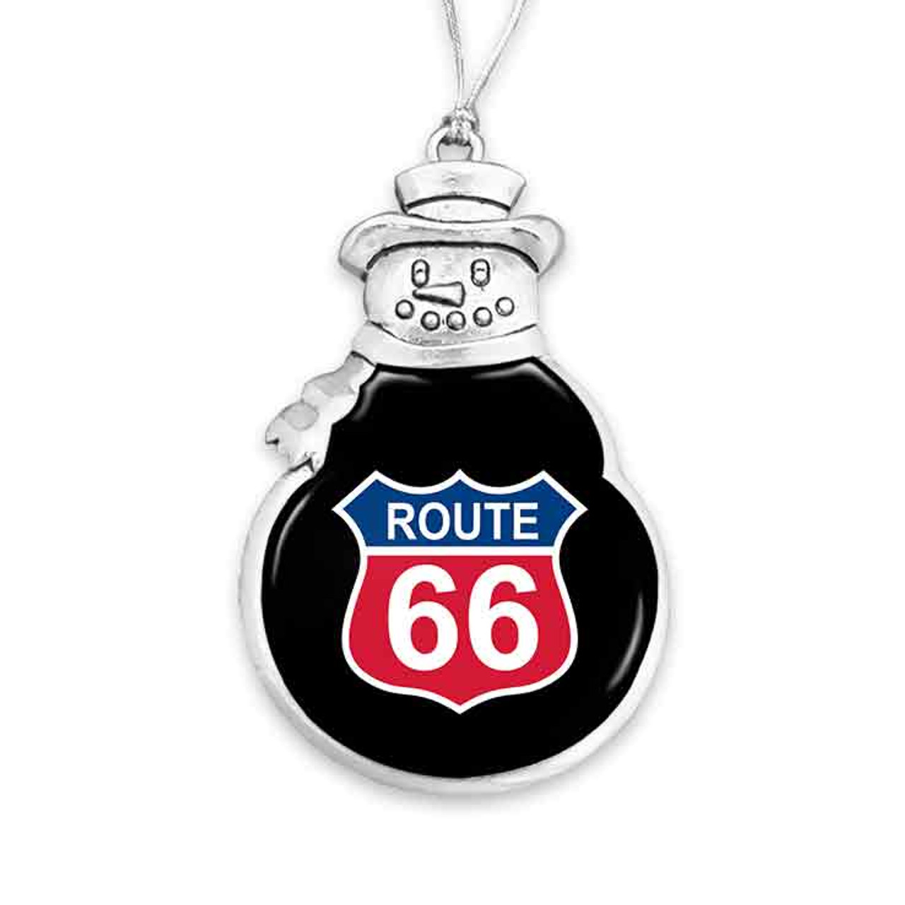 Route 66 Snowman Ornament