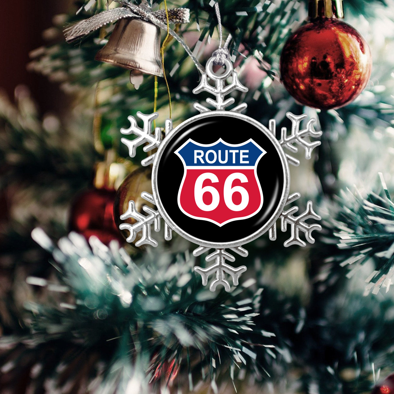 Route 66 Snowflake Ornament
