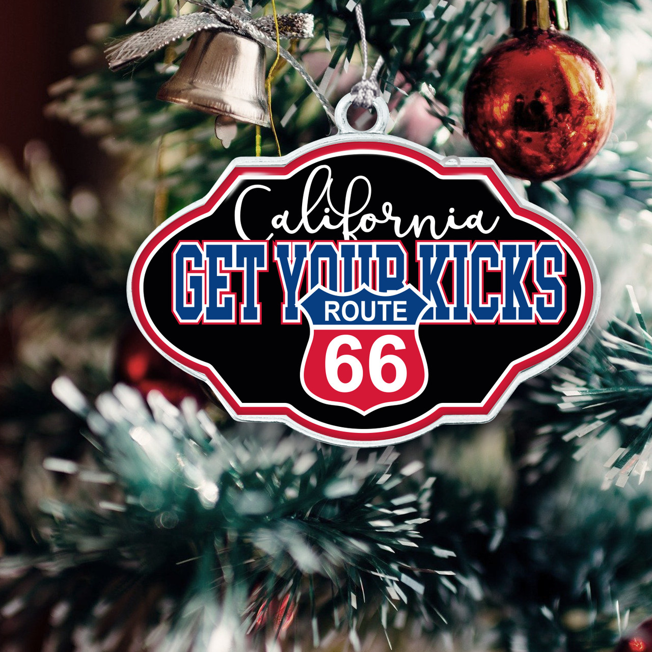 Route 66 Frame Ornament - California