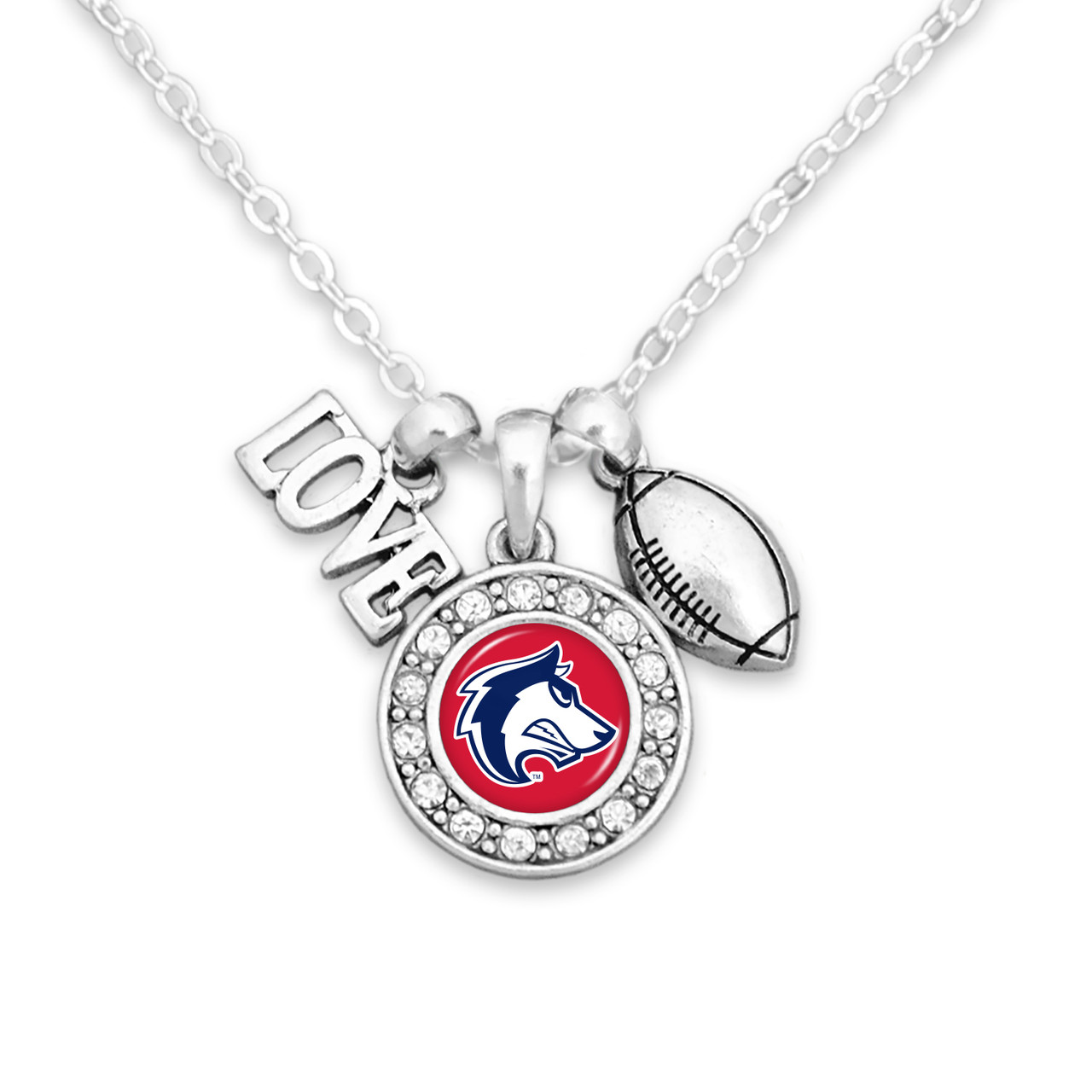 Colorado State Pueblo Thunderwolves Necklace- Football, Love and Logo