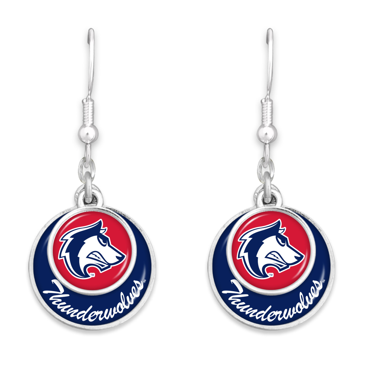 Colorado State Pueblo Thunderwolves Earrings-  Stacked Disk