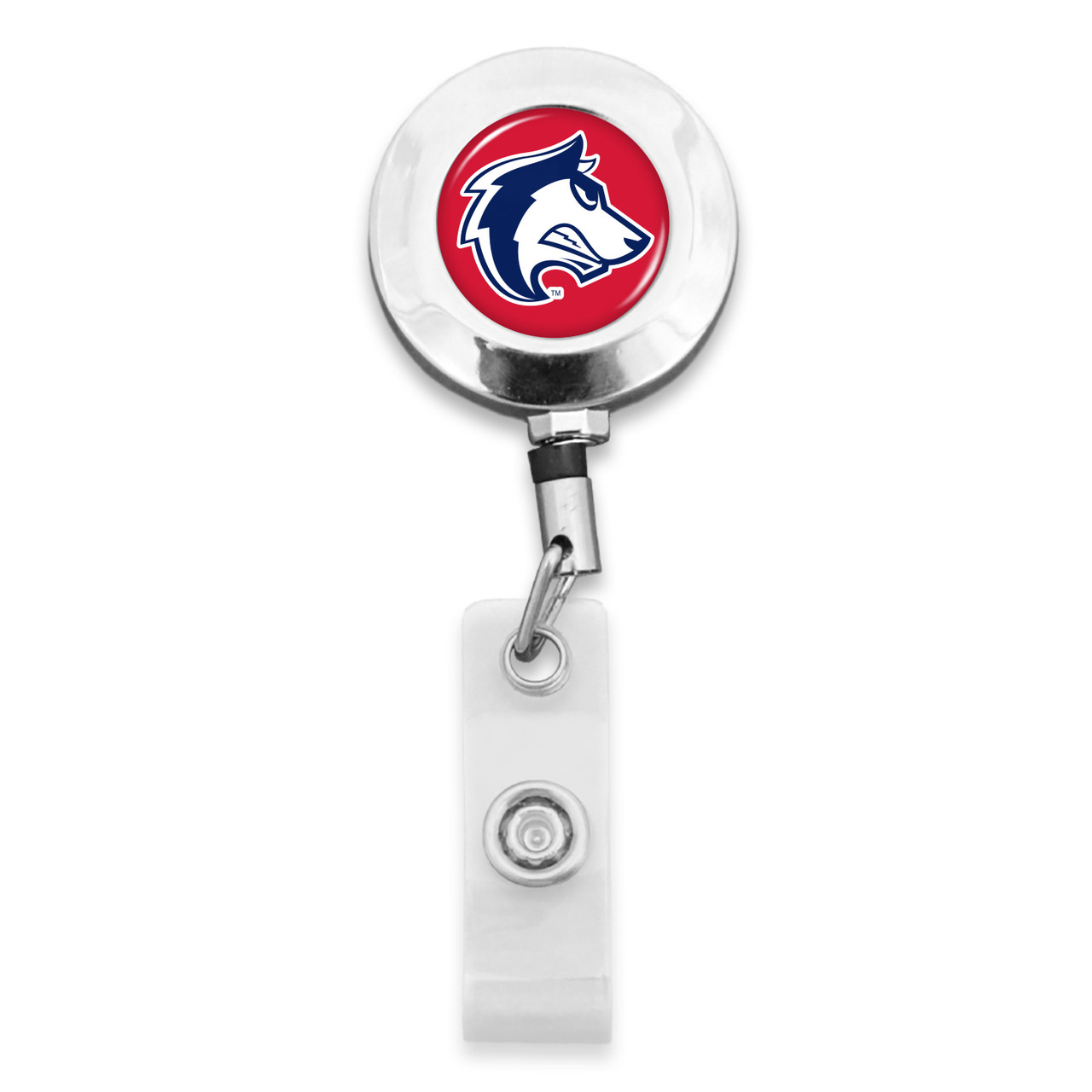 Colorado State Pueblo Thunderwolves Badge Reel Belt Clip- Round