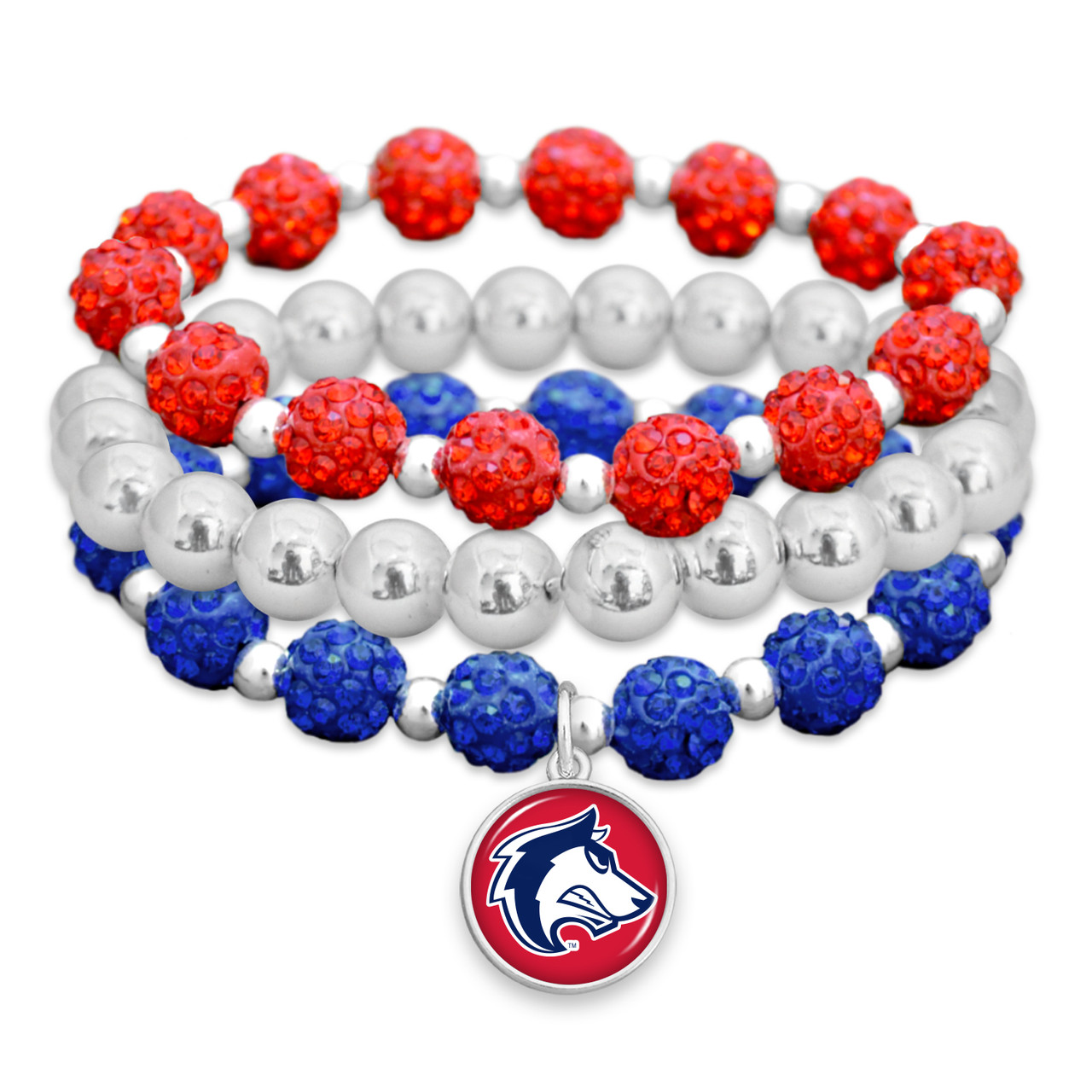 Colorado State Pueblo Thunderwolves Bracelet- Amanda Stack- Sparkle