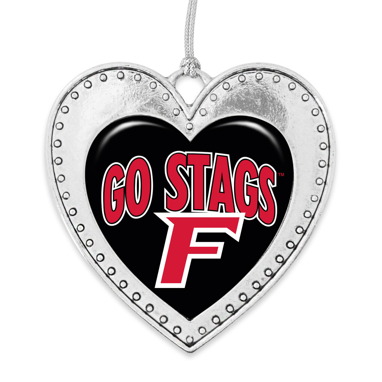 Fairfield Stags Christmas Heart Ornament
