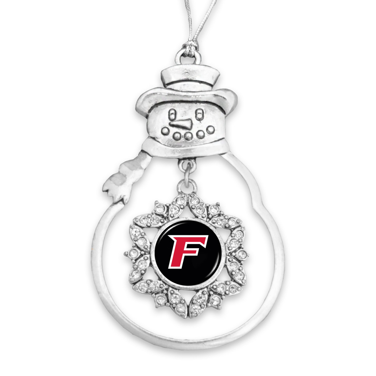 Fairfield Stags Christmas Ornament- Snowman with Hanging Charm