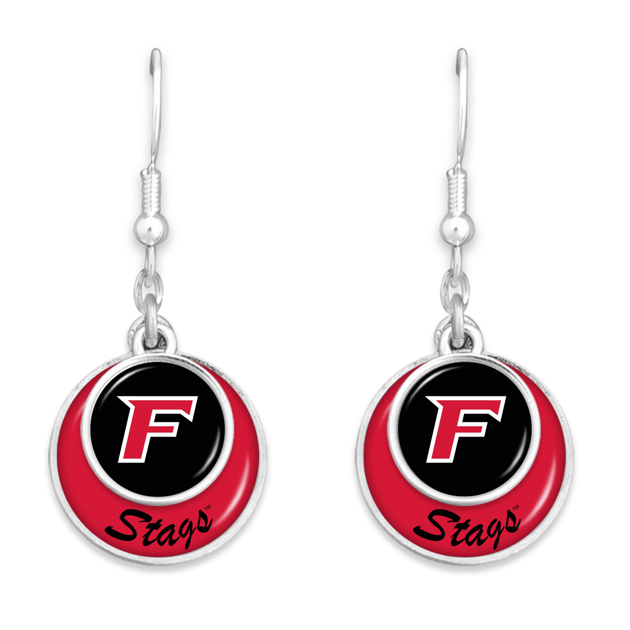 Fairfield Stags Earrings-  Stacked Disk