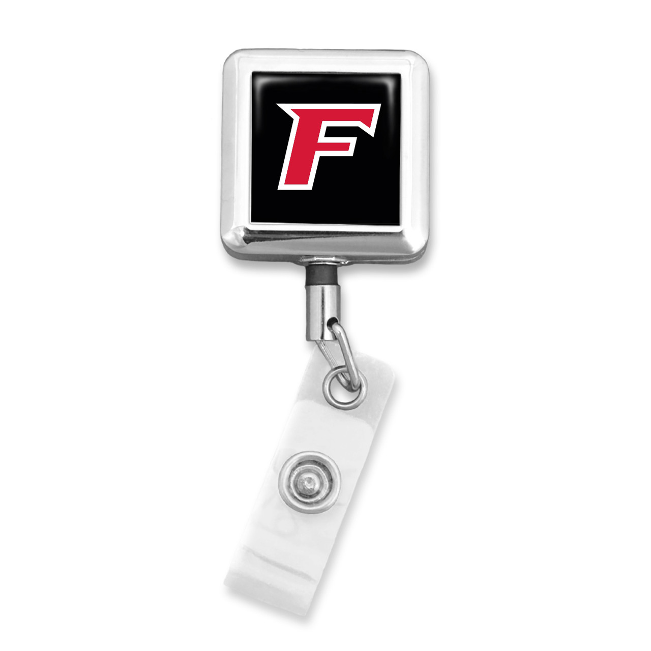 Fairfield Stags Badge Reel Alligator Clip- Square