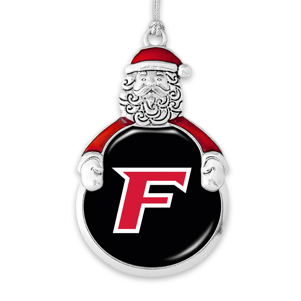 Fairfield Stags Christmas Ornament- Santa with Team Logo