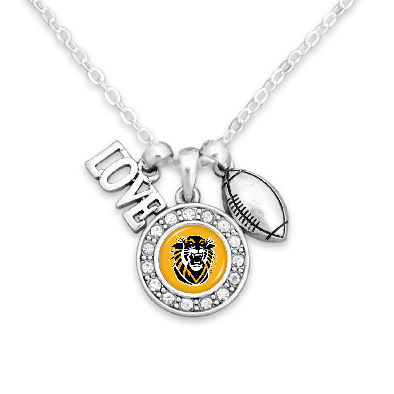 Fort Hays State Tigers Necklace- Football, Love and Logo