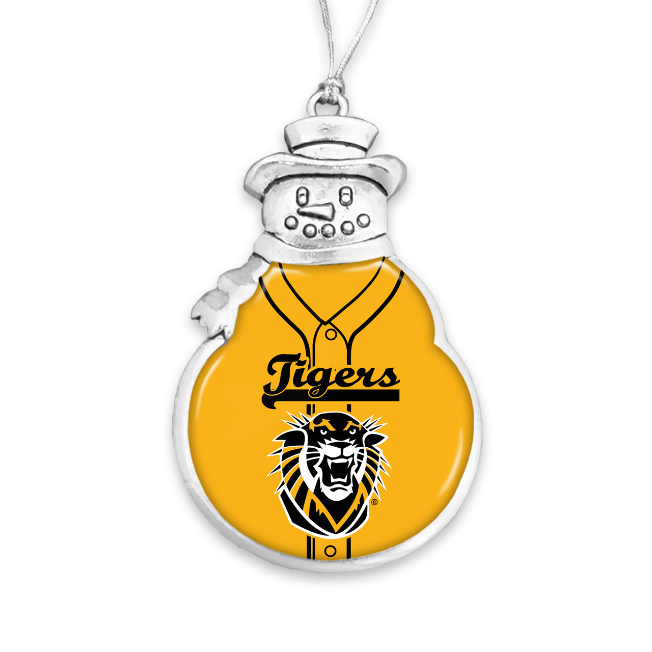 Fort Hays State Tigers Christmas Ornament- Snowman with Baseball Jersey