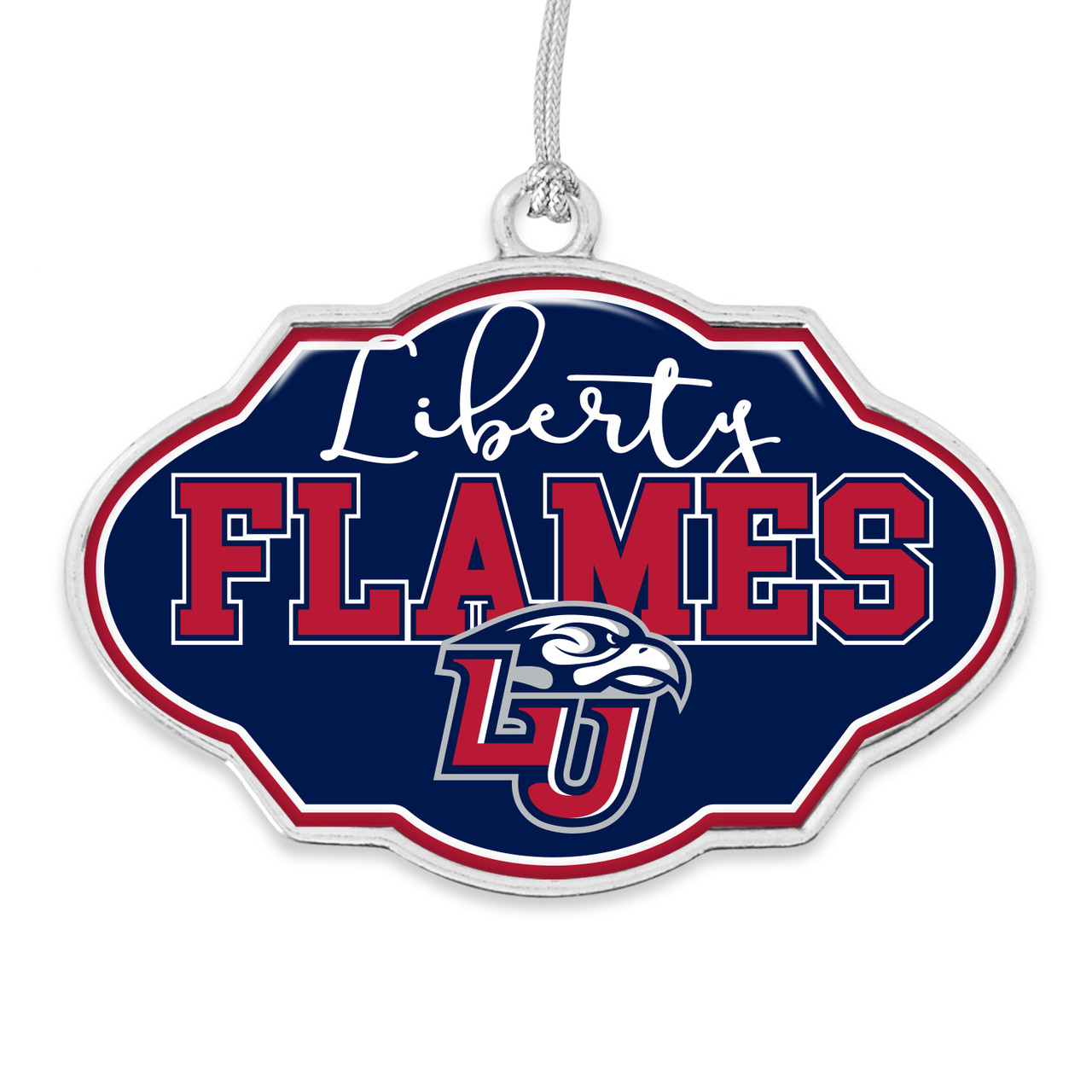 Liberty Flames Christmas Frame Ornament