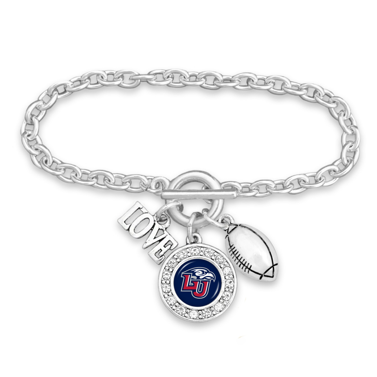 Liberty Flames Toggle Bracelet- Football, Love and Logo