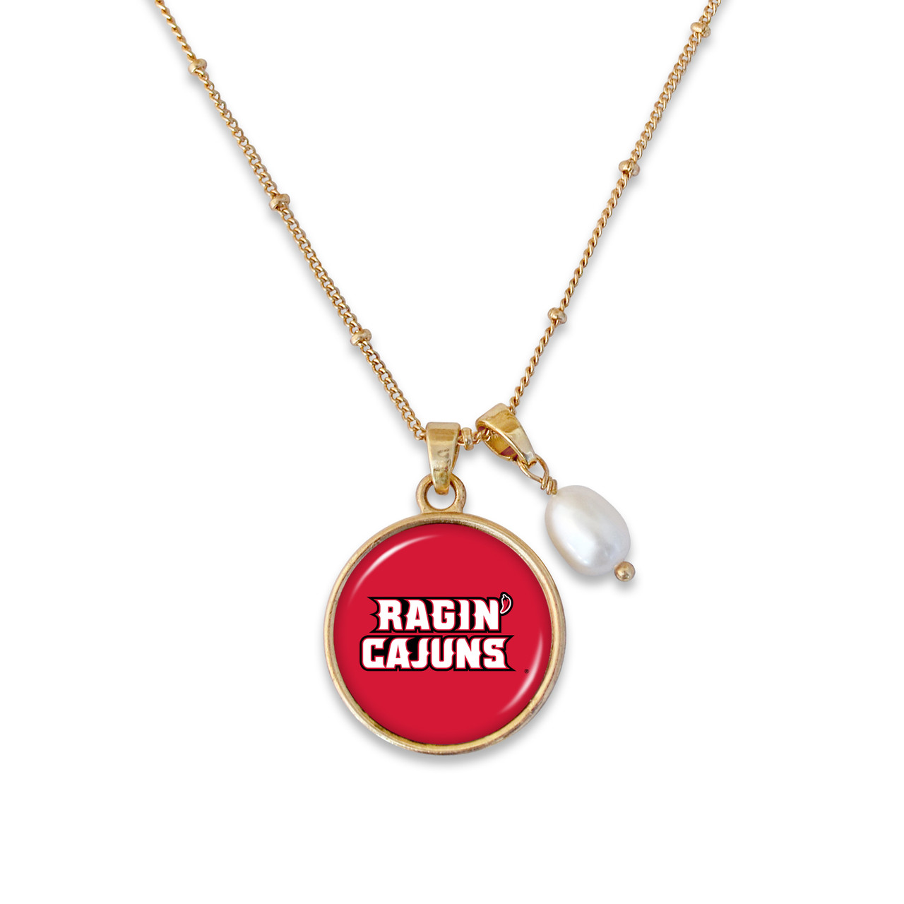 Louisiana Lafayette Ragin' Cajuns Necklace - Diana