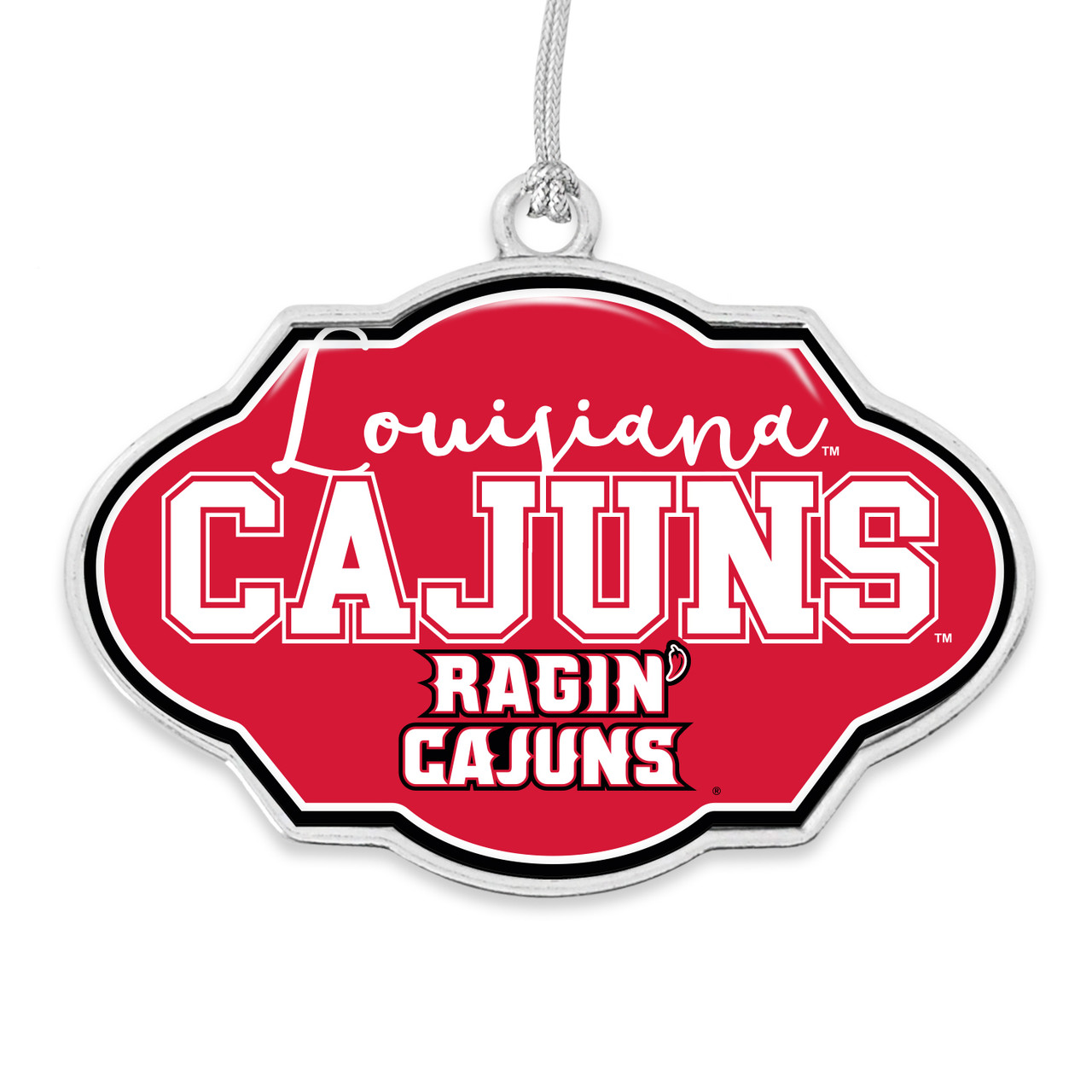 Louisiana Lafayette Ragin' Cajuns Christmas Frame Ornament