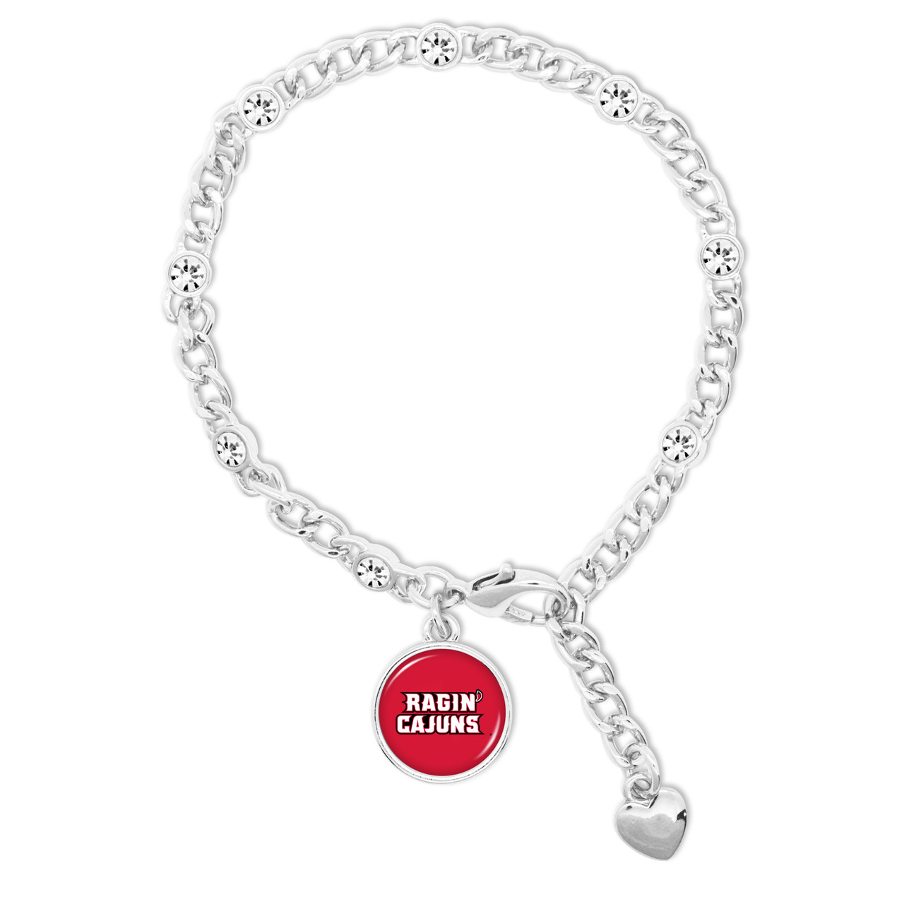 Louisiana Lafayette Ragin' Cajuns - Silver Lydia Bracelet