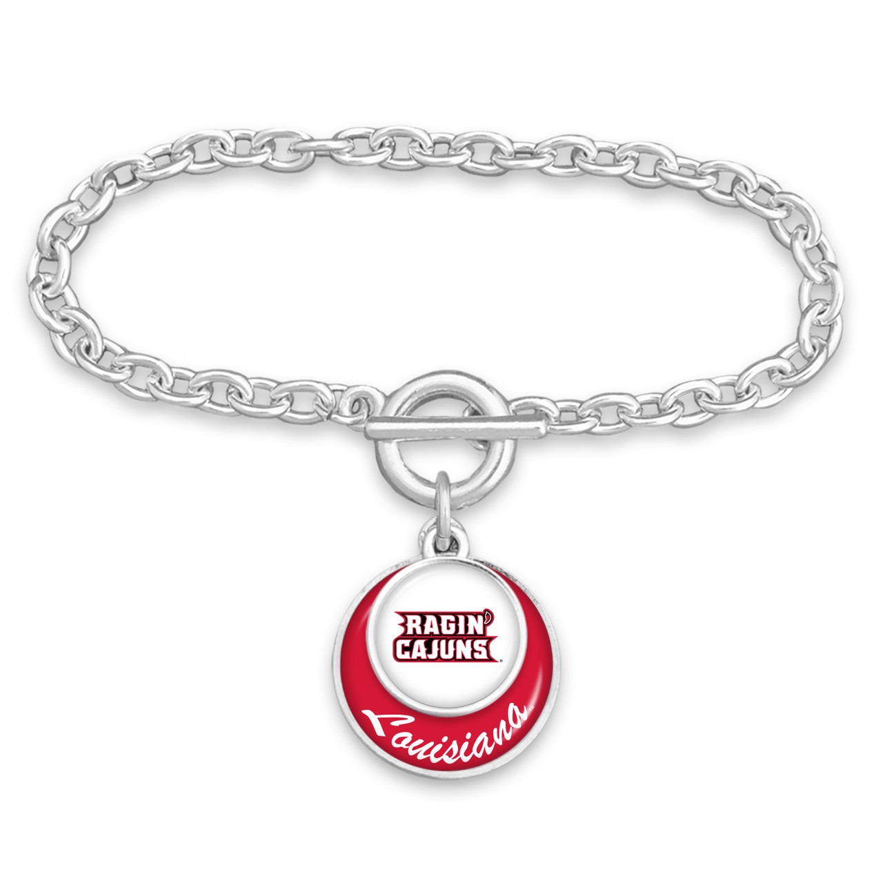 Louisiana Lafayette Ragin' Cajuns Bracelet- Stacked Disk