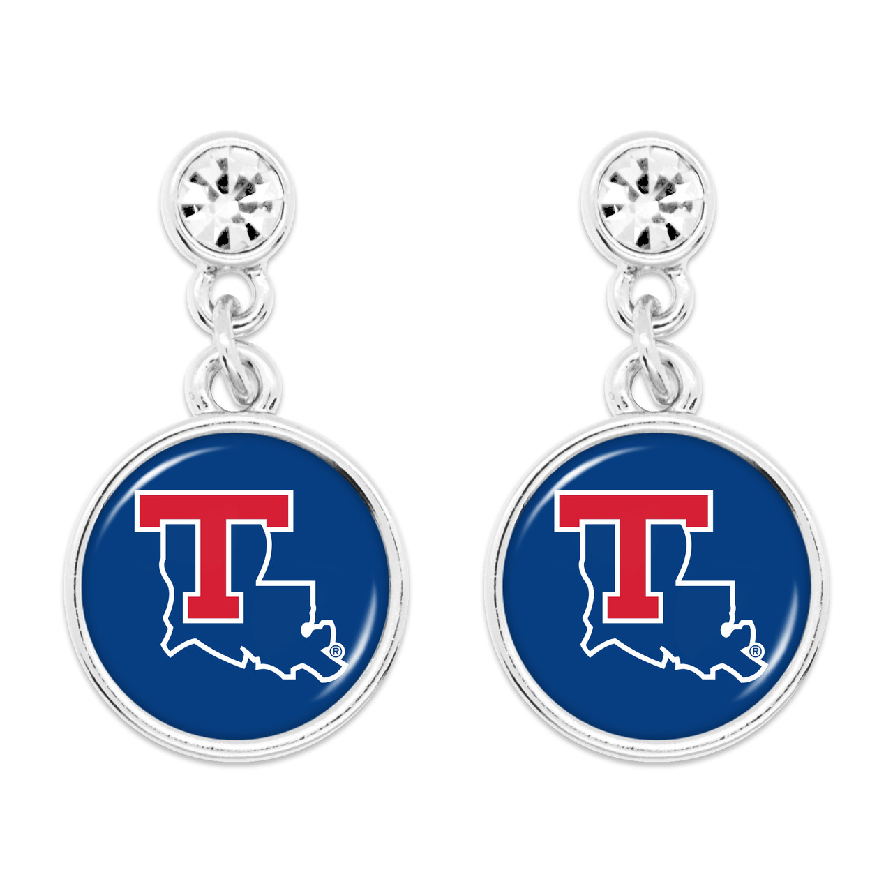 Louisiana Tech Bulldogs - Silver Lydia Earrings