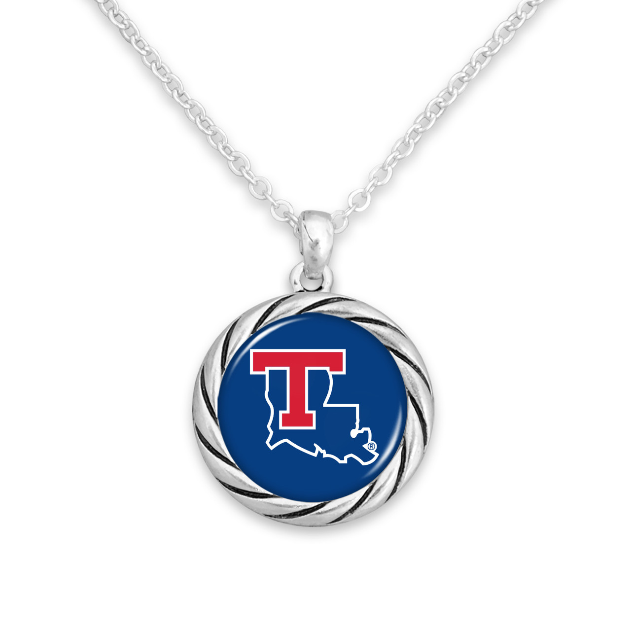 Louisiana Tech Bulldogs Necklace- Twisted Rope