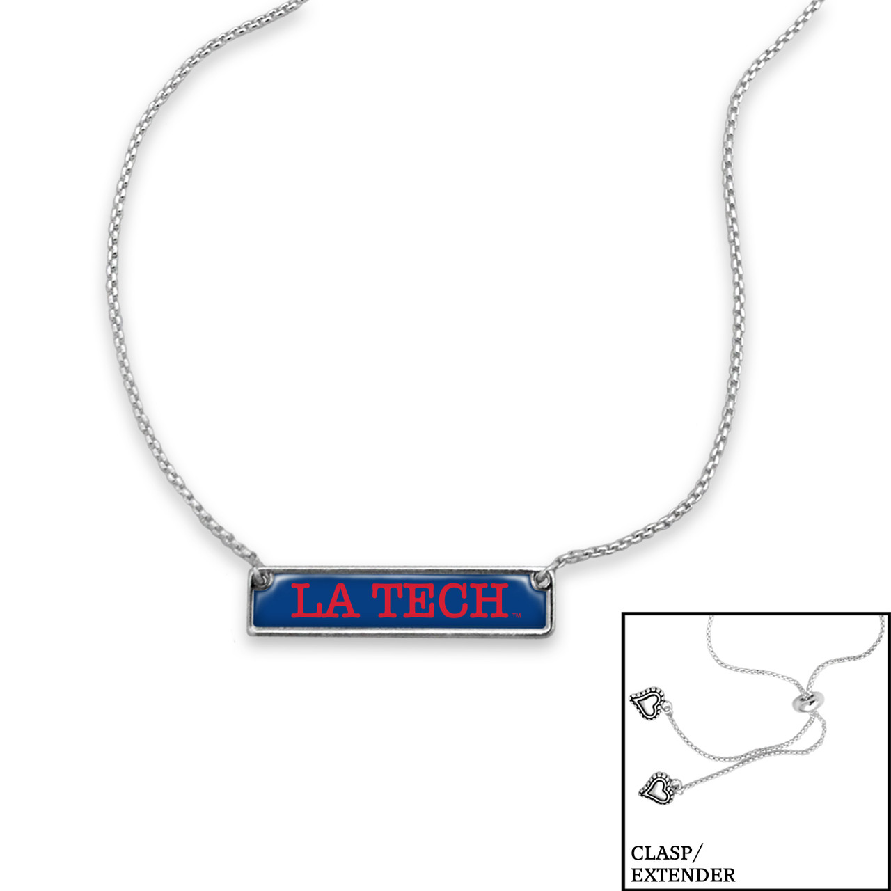 Louisiana Tech Bulldogs Necklace- Nameplate (Adjustable Slider Bead)
