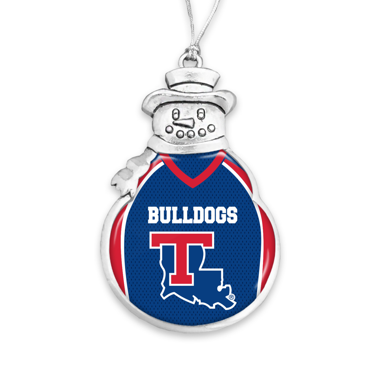 Louisiana Tech Bulldogs Christmas Ornament- Snowman with Football Jersey