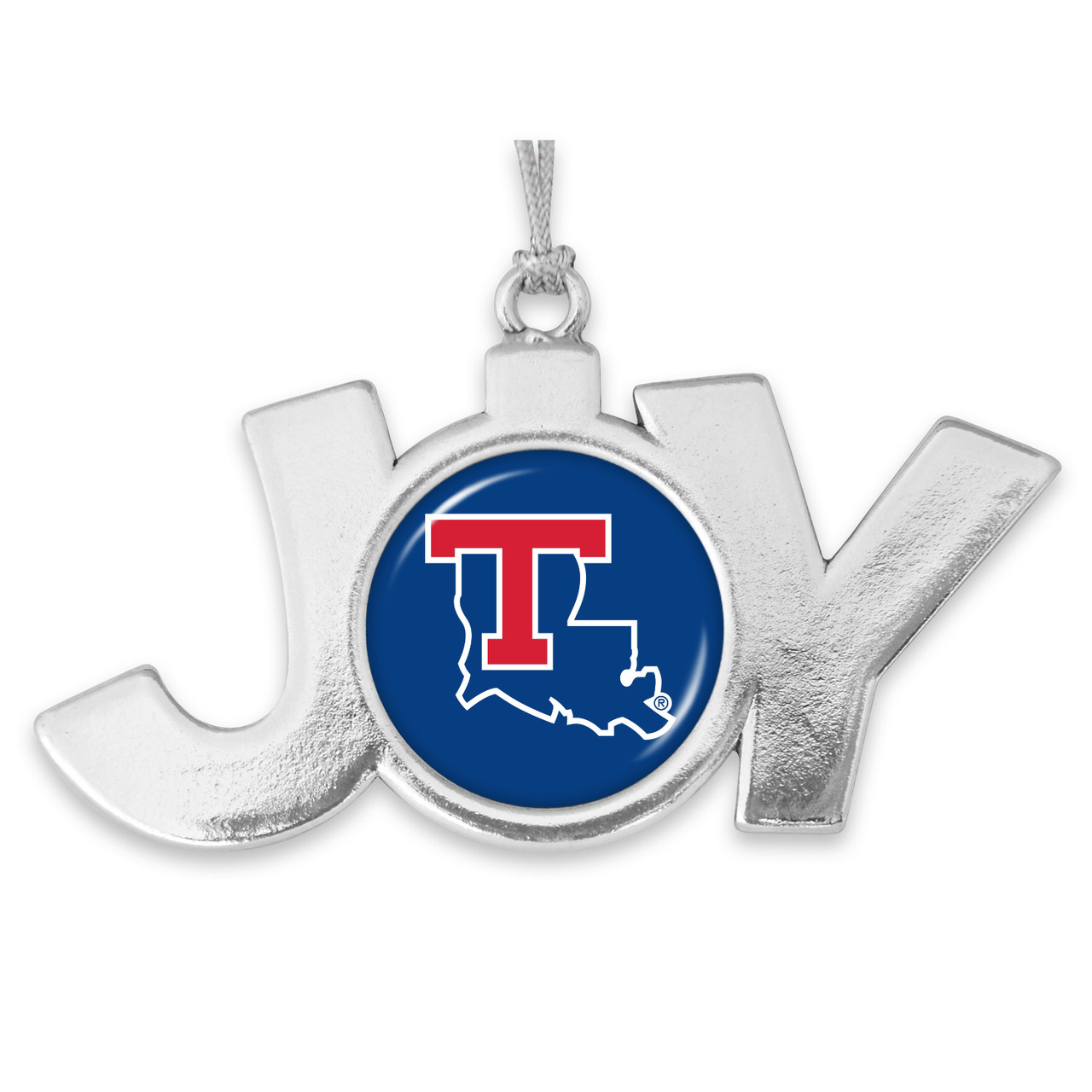 Louisiana Tech Bulldogs Christmas Ornament- Joy with Team Logo
