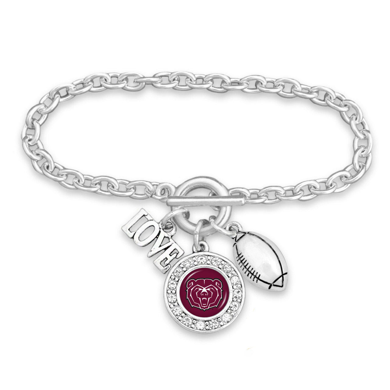 Missouri State Bears Toggle Bracelet- Football, Love and Logo