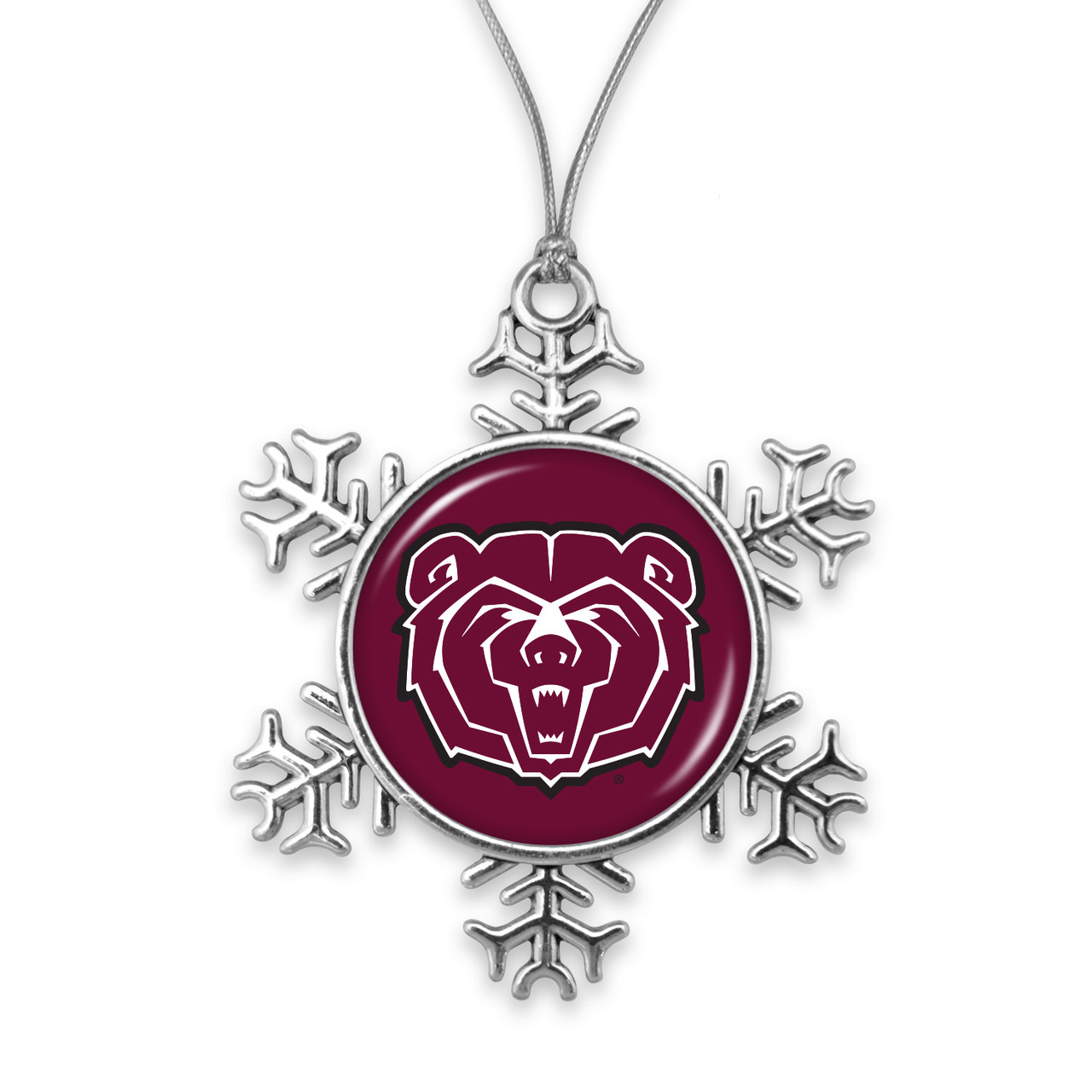 Missouri State Bears Christmas Ornament- Snowflake