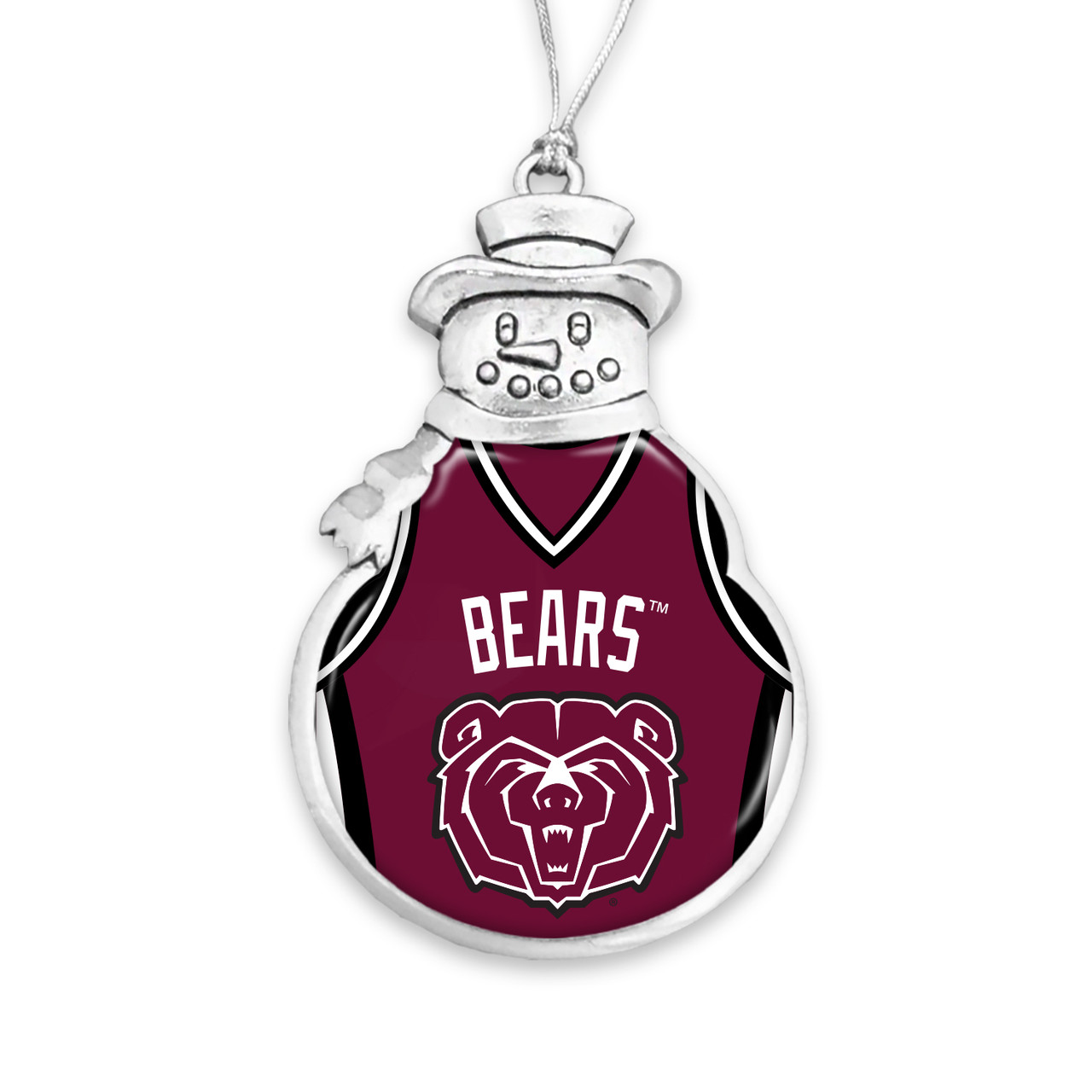 Missouri State Bears Christmas Ornament- Snowman with Basketball Jersey