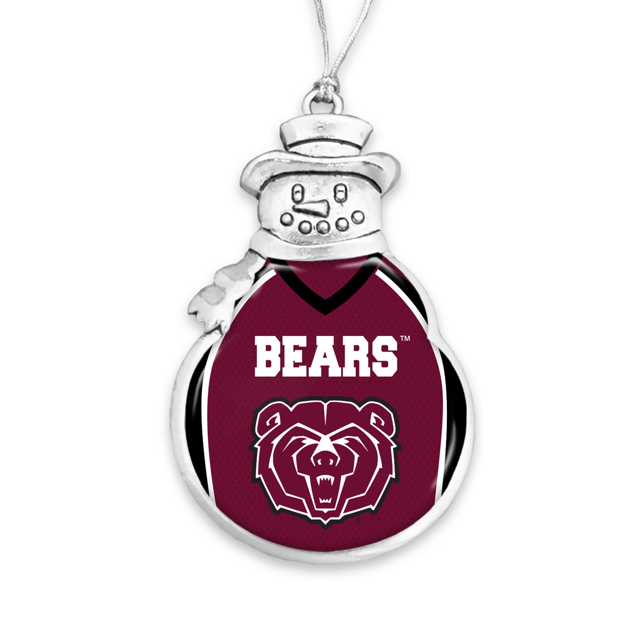 Missouri State Bears Christmas Ornament- Snowman with Football Jersey