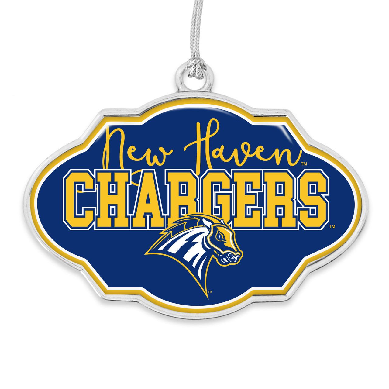 New Haven Chargers Christmas Frame Ornament