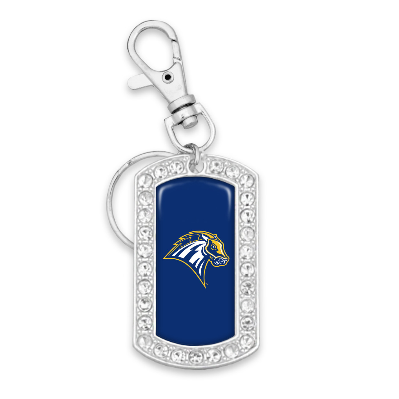 New Haven Chargers Key Chain- Crystal Dogtag