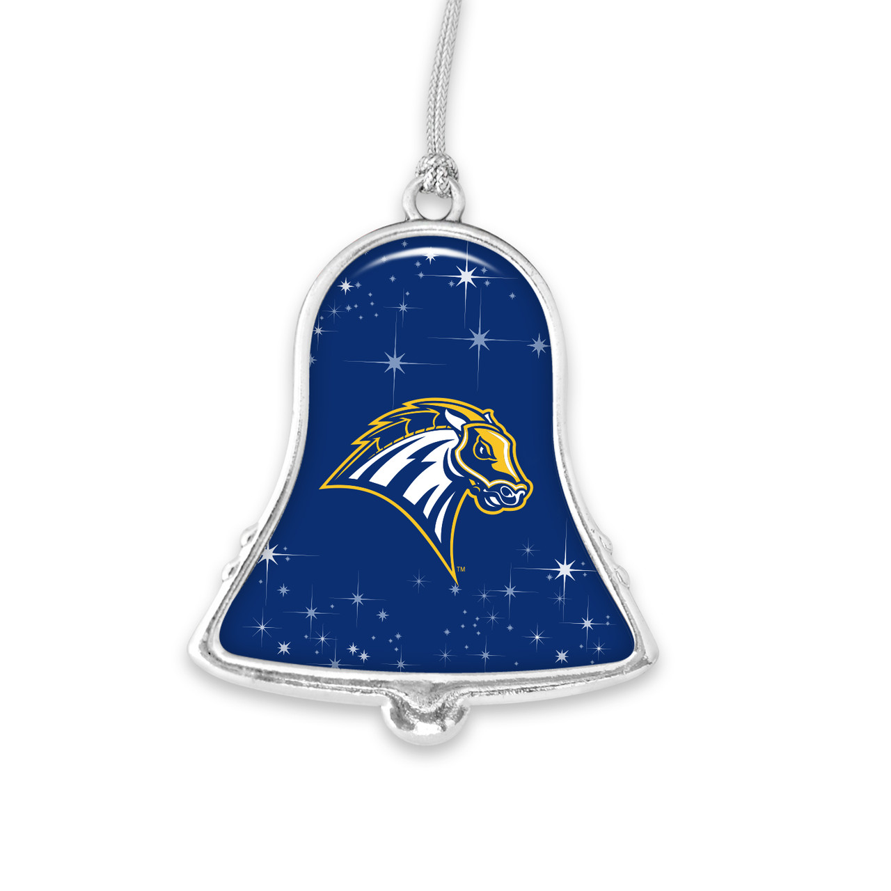 New Haven Chargers Christmas Ornament- Bell with Team Logo and Stars