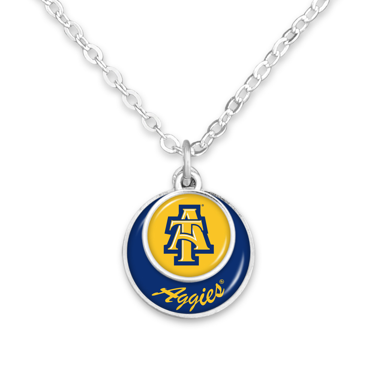 North Carolina A&T Aggies Necklace- Stacked Disk