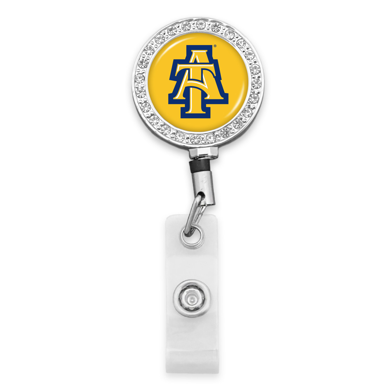North Carolina A&T Aggies Belt Clip Badge Reel- Crystal