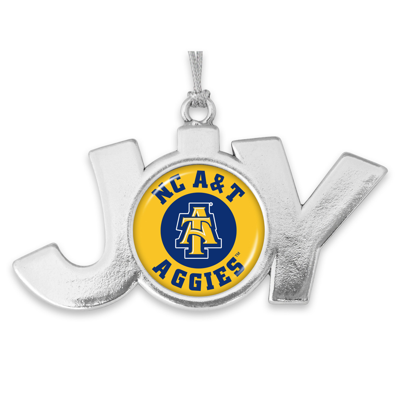 North Carolina A&T Aggies Christmas Ornament- Joy with Circle Team Logo