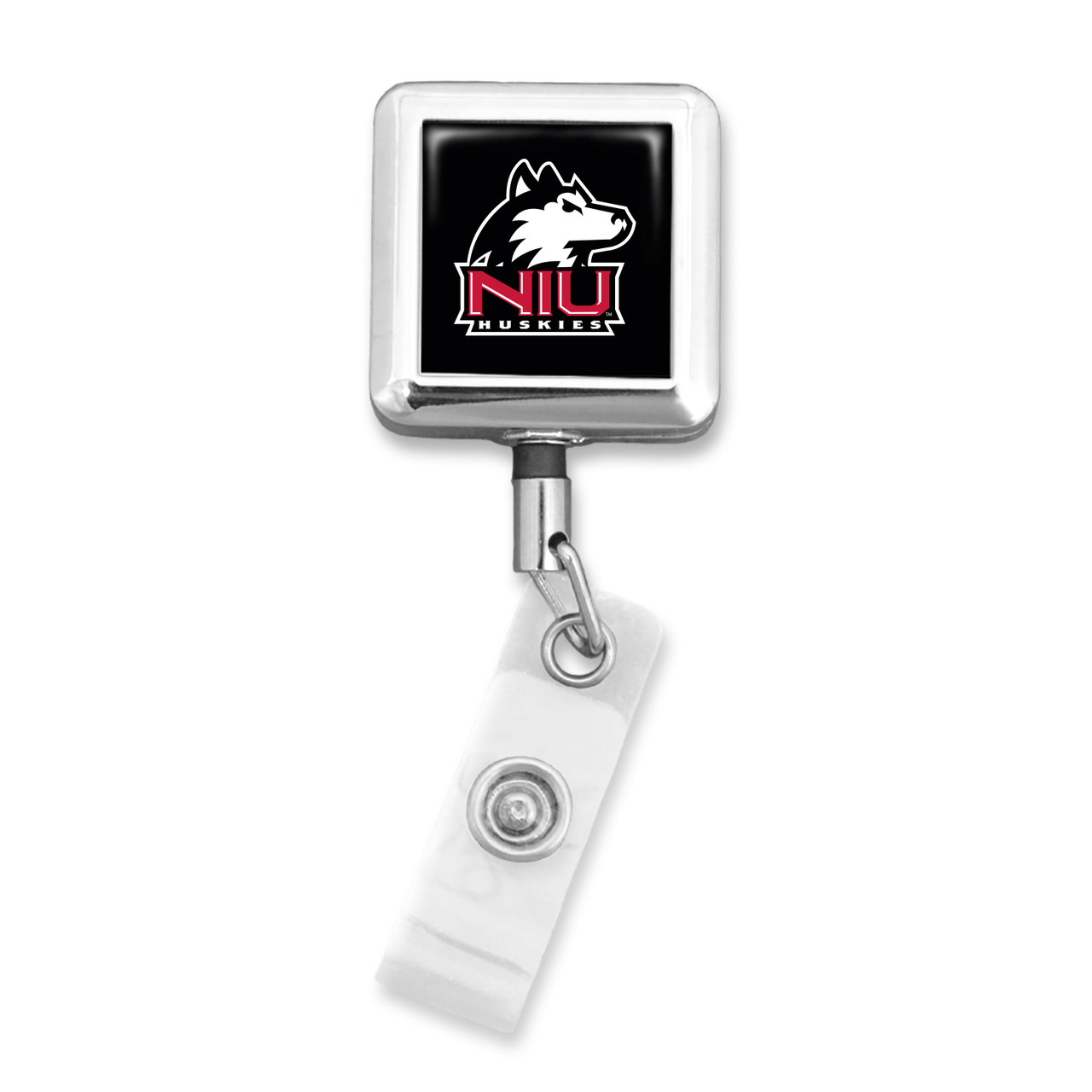 Northern Illinois Huskies Badge Reel Belt Clip- Square