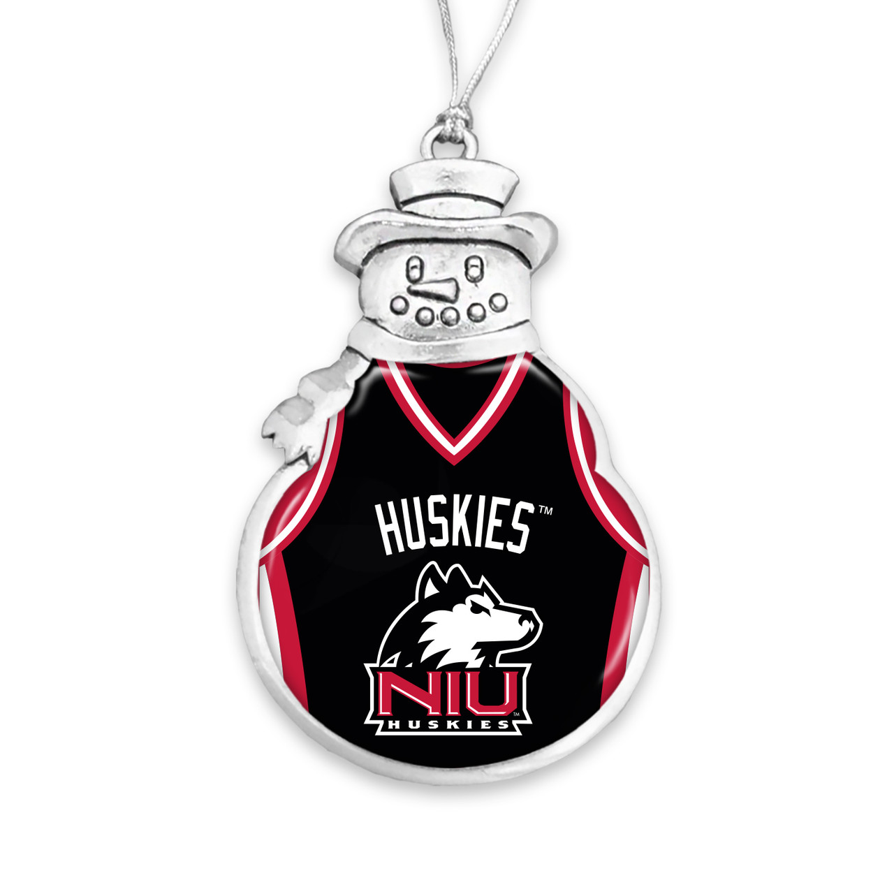 Northern Illinois Huskies Christmas Ornament- Snowman with Basketball Jersey