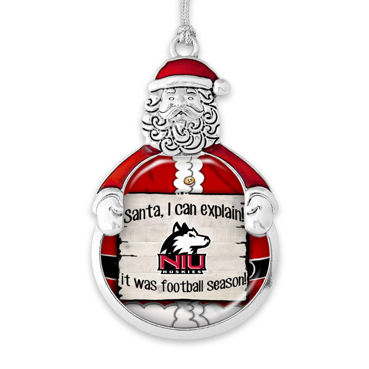 Northern Illinois Huskies Christmas Ornament- Santa I Can Explain